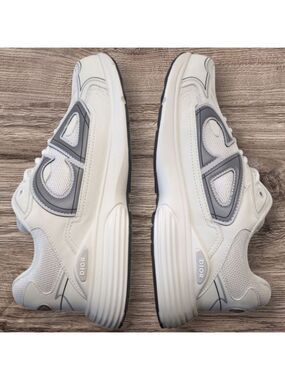 New Dior B30 Sneakers - White/Grey - Size 10 - 3SN279ZND_H000 - Authentic